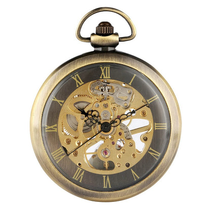 Royal Bronze Skeleton Pocket Watch