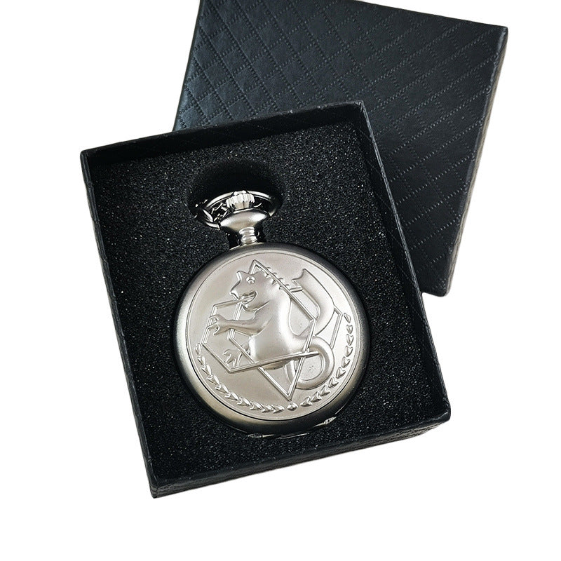 Fullmetal Alchemist Sea Horse Pocket Watch Snake-shaped Pendant Gift Box Packaging
