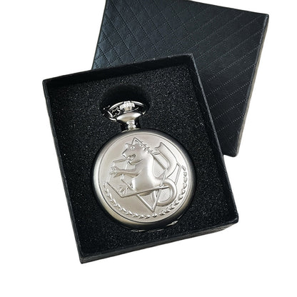 Fullmetal Alchemist Sea Horse Pocket Watch Snake-shaped Pendant Gift Box Packaging