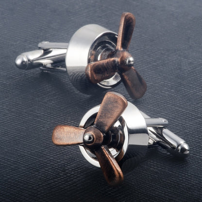 3D Rotating Propeller Metal Cufflinks