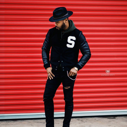 Élégant chapeau fedora en feutre pour homme – Olive foncée