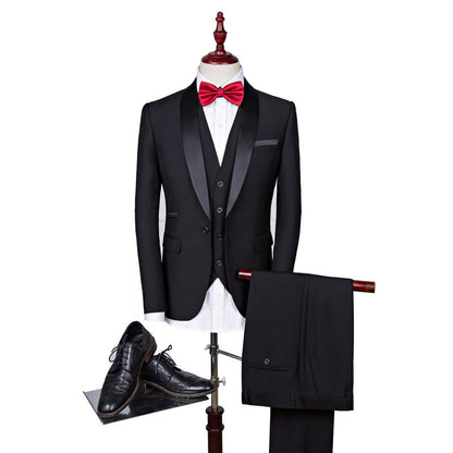 TIME-FASHION New Premium Exclusive Design Three-Piece Suit