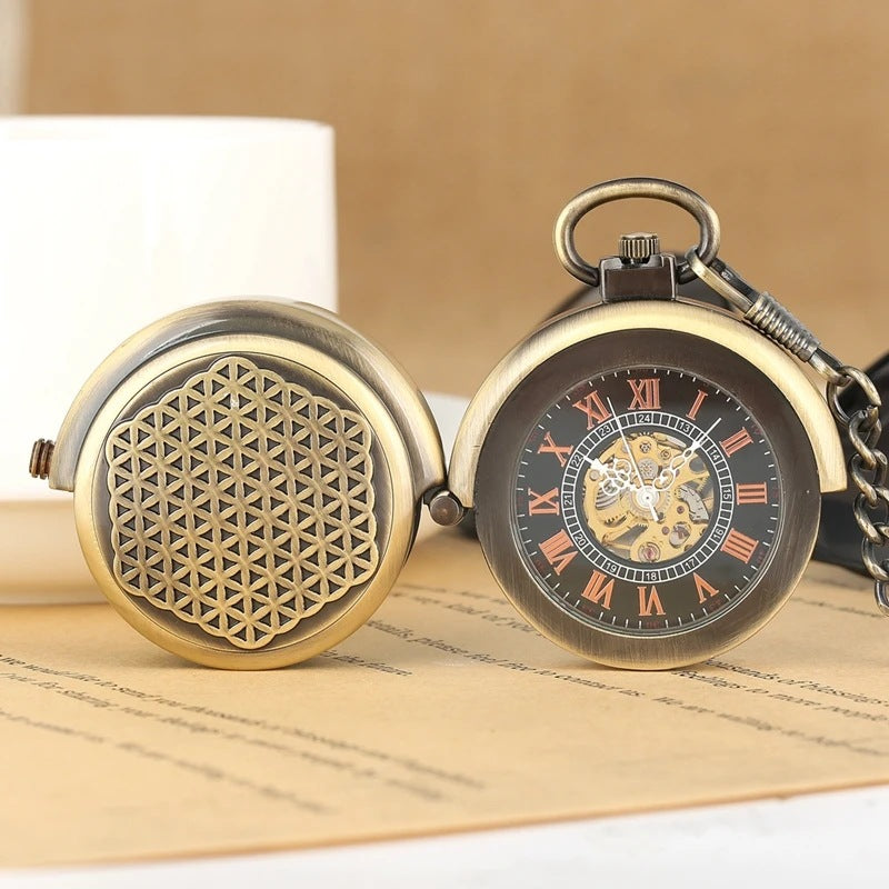Patina Bronze - Vintage Roman Mechanical Pocket Watch