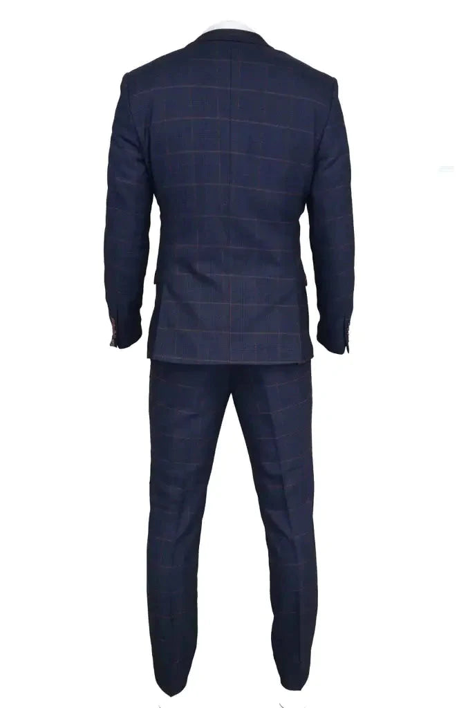 Navy Blue 3-Piece Suit for Men – Classic Formal Wedding & Business Attire