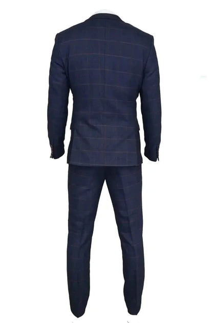 Navy Blue 3-Piece Suit for Men – Classic Formal Wedding & Business Attire