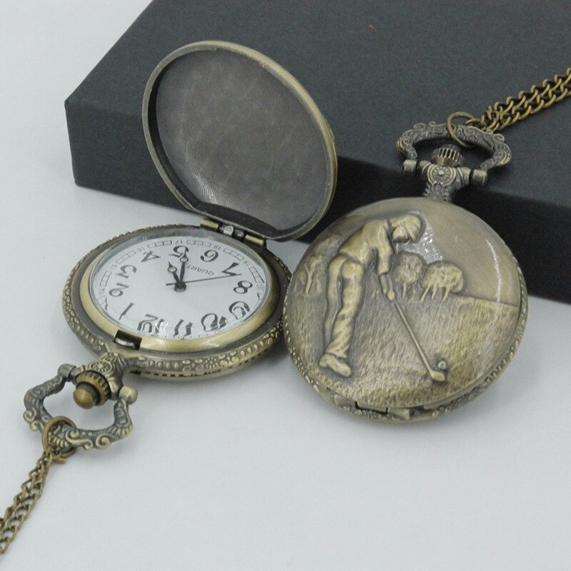 Quartz Pocket Watch Golf