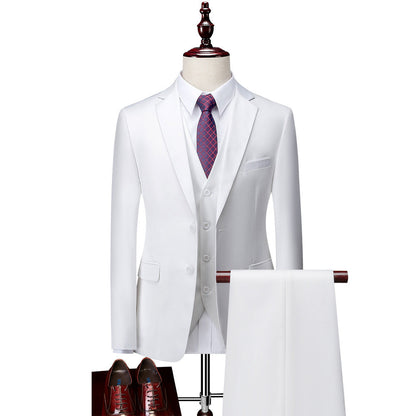 TIME-FASHION Premium Exclusive Design Three-Piece Suit