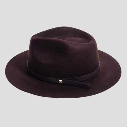 Élégant chapeau fedora en feutre pour homme – Olive foncée