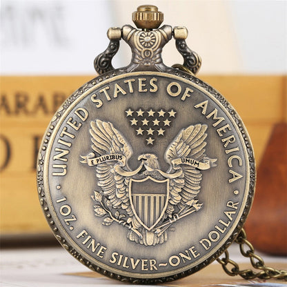 Antique Pocket Watchpl In God We Trust