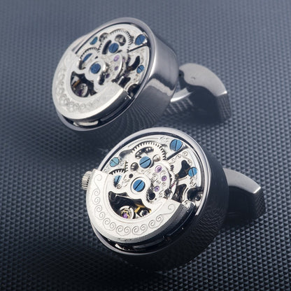 Automatic Gear-Rotating Movement Cufflinks