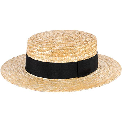 6 ColorsStraw Boater Hat Handmade in Italy