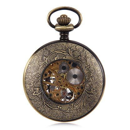 Vermilion Bronze - Skeletonized Roman Numeral Pocket Watch