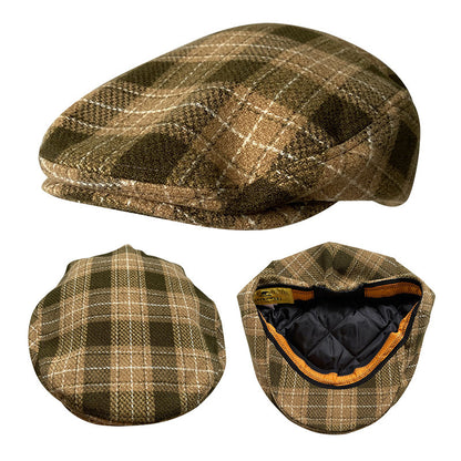 La casquette plate en tweed Oxford-Harris à visière