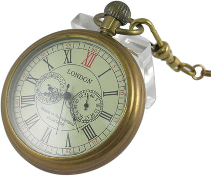 Royal Copper London 1856 Antique 5 Hand Mechanical Pocket Watch