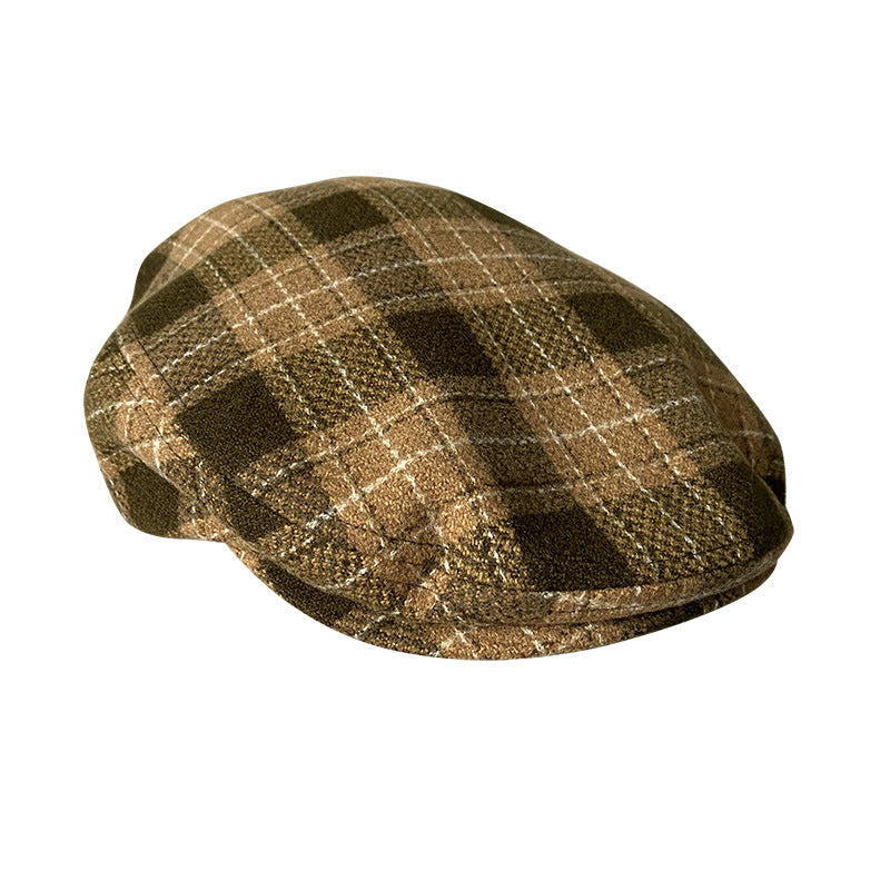 La casquette plate en tweed Oxford-Harris à visière