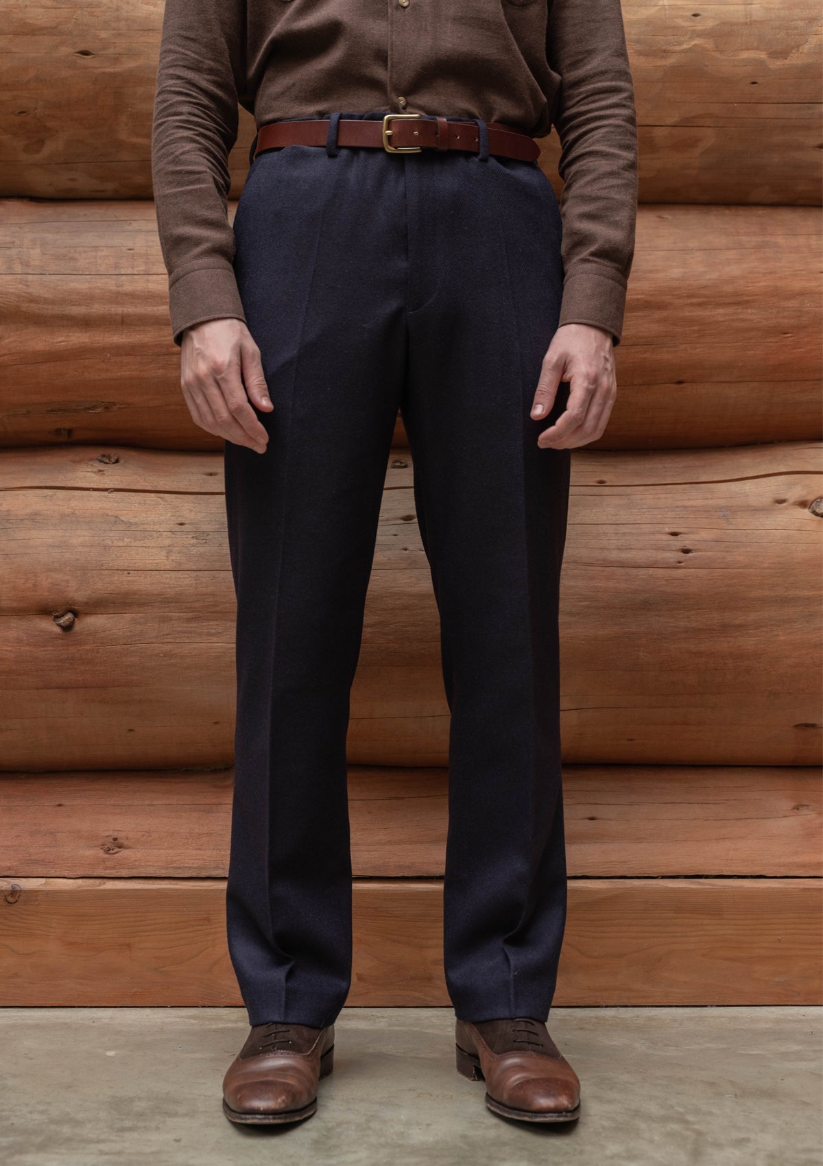Jack Trouser - Navy Blue wool flannel