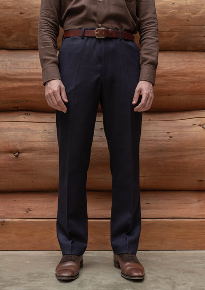 Jack Trouser - Navy Blue wool flannel