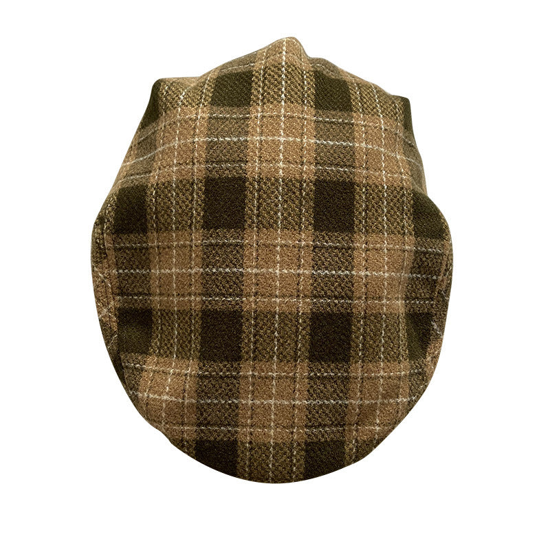 La casquette plate en tweed Oxford-Harris à visière