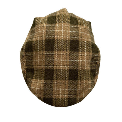 La casquette plate en tweed Oxford-Harris à visière