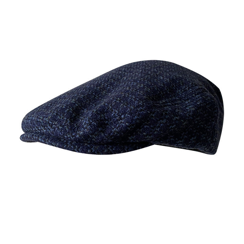 THE PEAKED Marl Flat Hat Barbour-Harris Tweed
