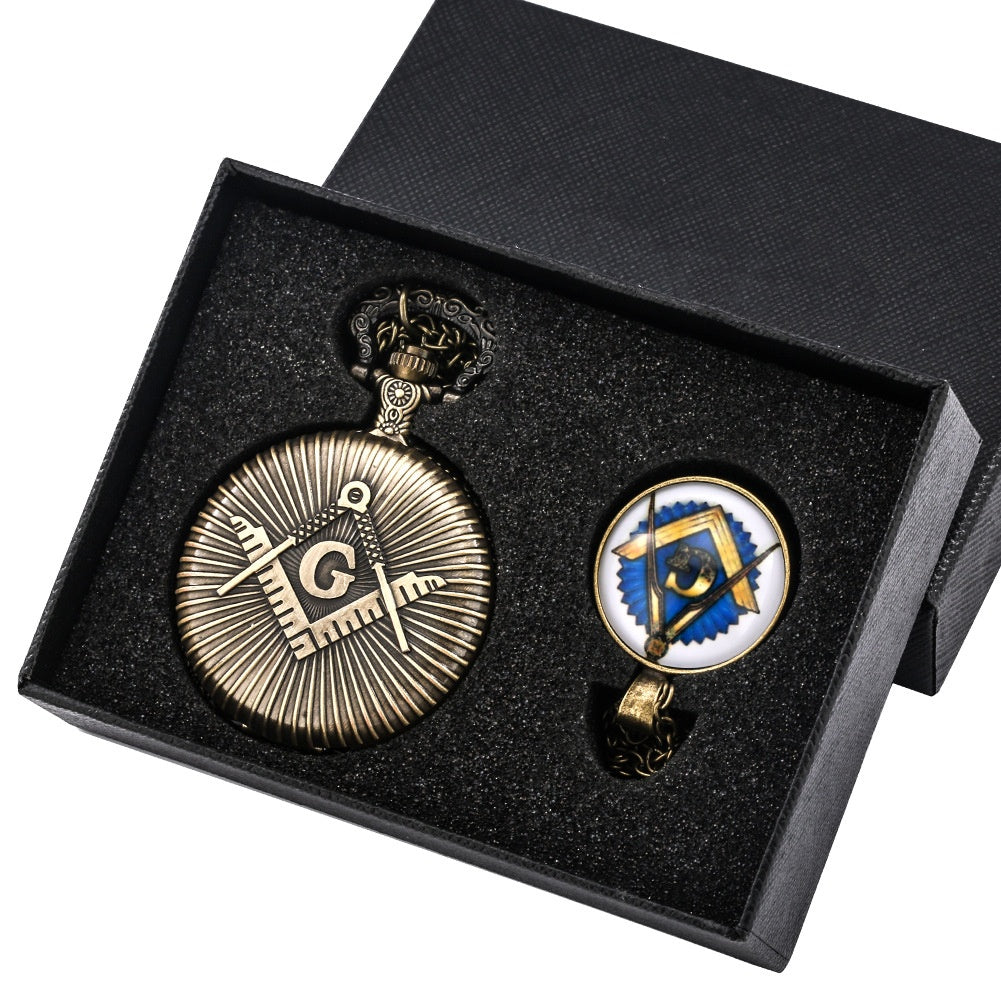 Masonic Pocket Watch and Chain Medal