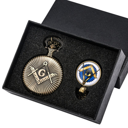 Masonic Pocket Watch and Chain Medal
