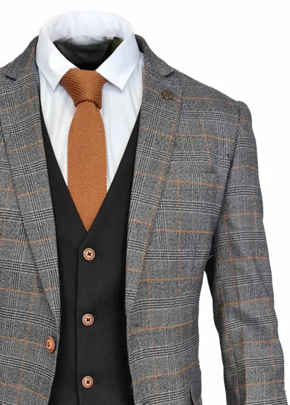 Grey 3-Piece Suit for Men – Mix & Match Modern Classic Wedding & Business Set