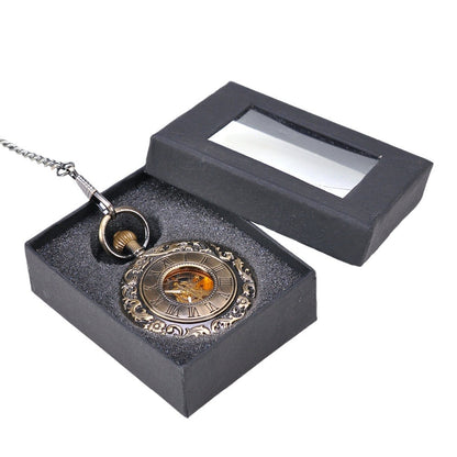 The Patina Courier - Bronze Skeleton Roman Pocket Watch