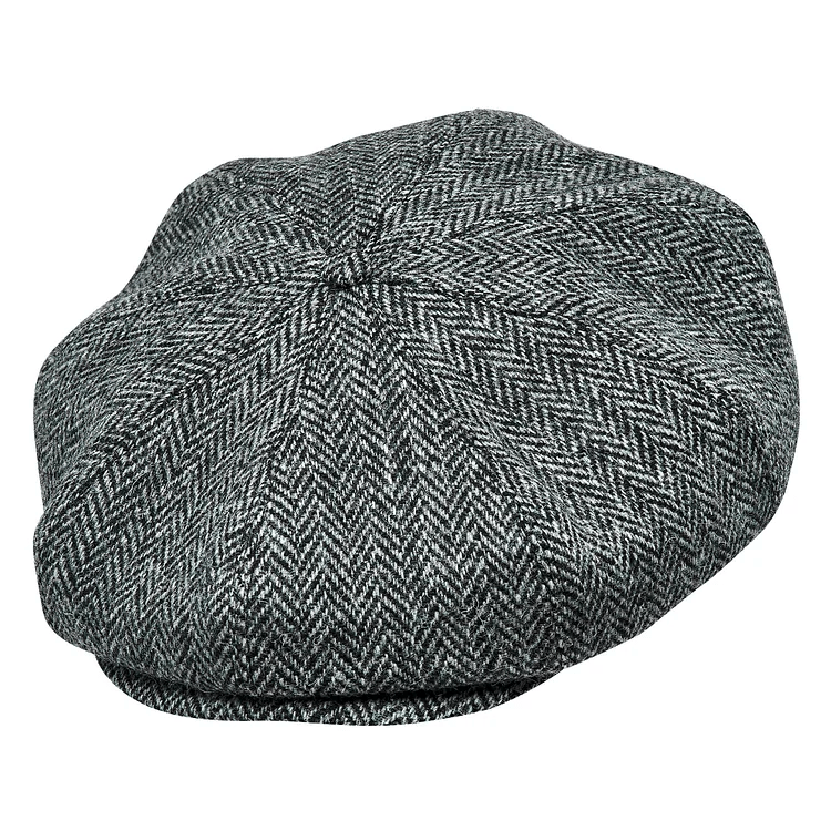 PEAKED CAPS Genuine Scottish Harris Tweed 8 Panels Man Cap