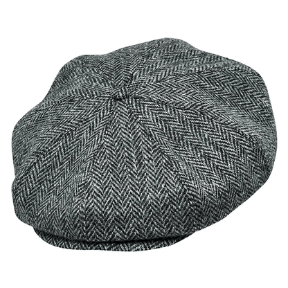 PEAKED CAPS Genuine Scottish Harris Tweed 8 Panels Man Cap