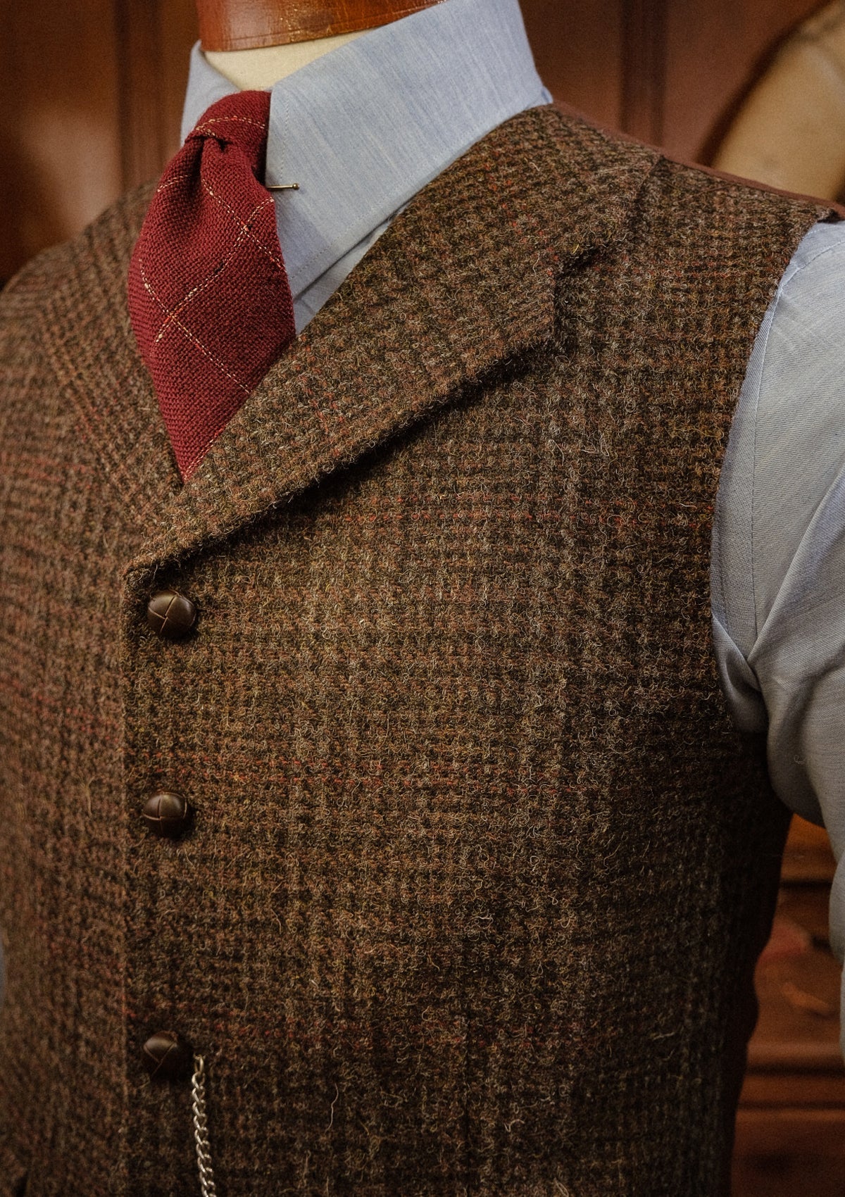 Woodrow Tweed Waistcoat - Dark Prince Of Wales