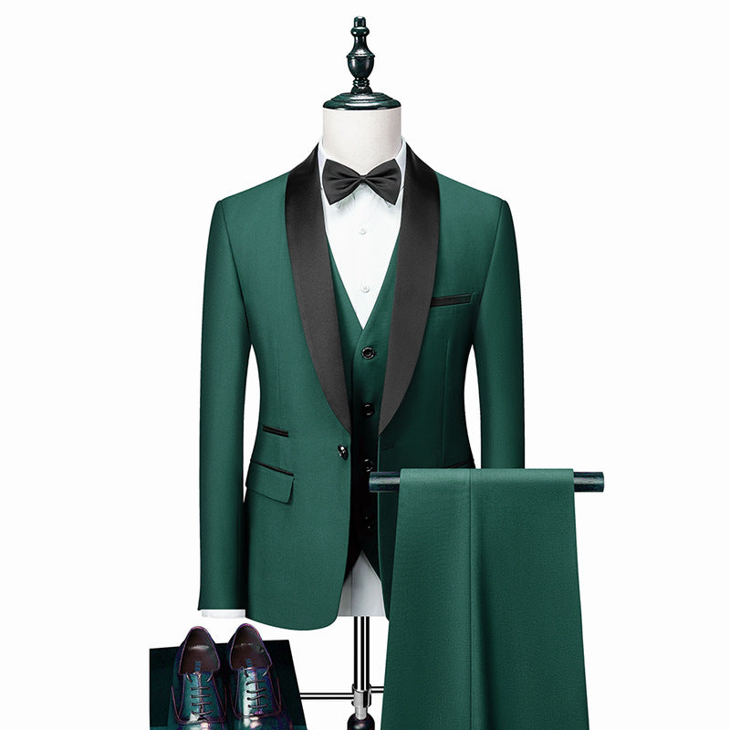 TIME-FASHION New Premium Exclusive Design Three-Piece Suit