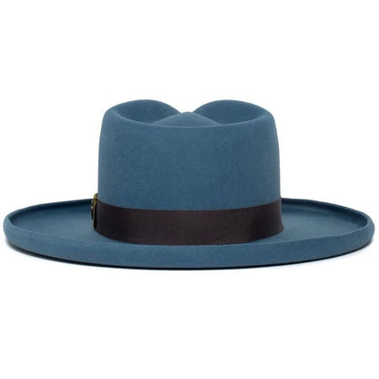 Polished Wide Brim Felt Fedora