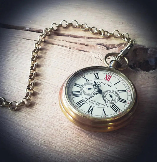 Royal Copper London 1856 Antique 5 Hand Mechanical Pocket Watch