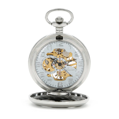 The Voyager Silver - Skeleton Arabic Pocket Watch