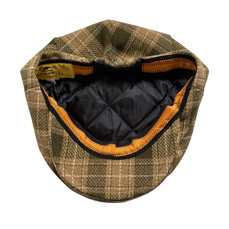 La casquette plate en tweed Oxford-Harris à visière