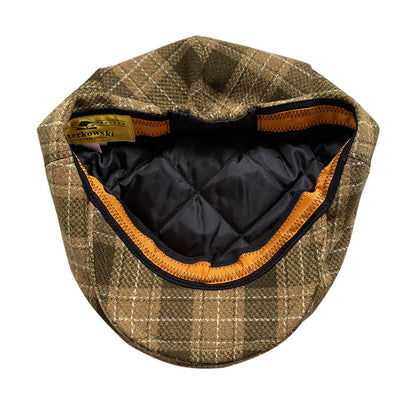 La casquette plate en tweed Oxford-Harris à visière