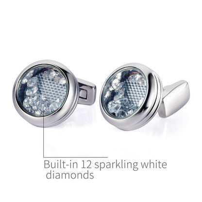 Tourbillon Cufflinks Movement Gear Cufflinks-Small cufflinks with moving movement
