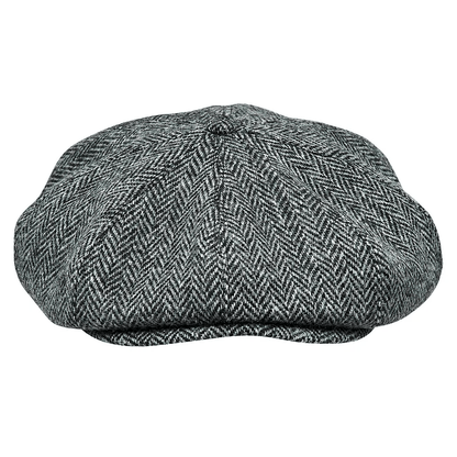 PEAKED CAPS Genuine Scottish Harris Tweed 8 Panels Man Cap