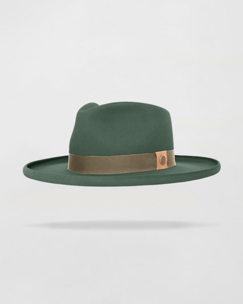 Polished Wide Brim Felt Fedora