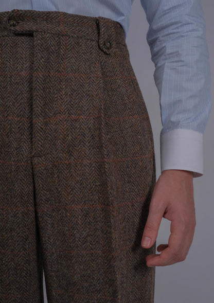 Scotland Tweed Trousers - Brown Check