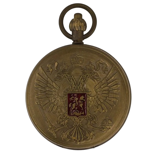 Antique Men's Commemorative Pure Copper Collectible Mechanical Pocket Watch Double Opening Design Bronze