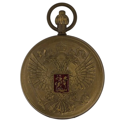Antique Men's Commemorative Pure Copper Collectible Mechanical Pocket Watch Double Opening Design Bronze