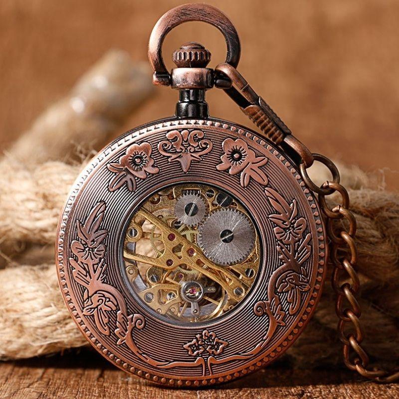 skeleton pocket watch