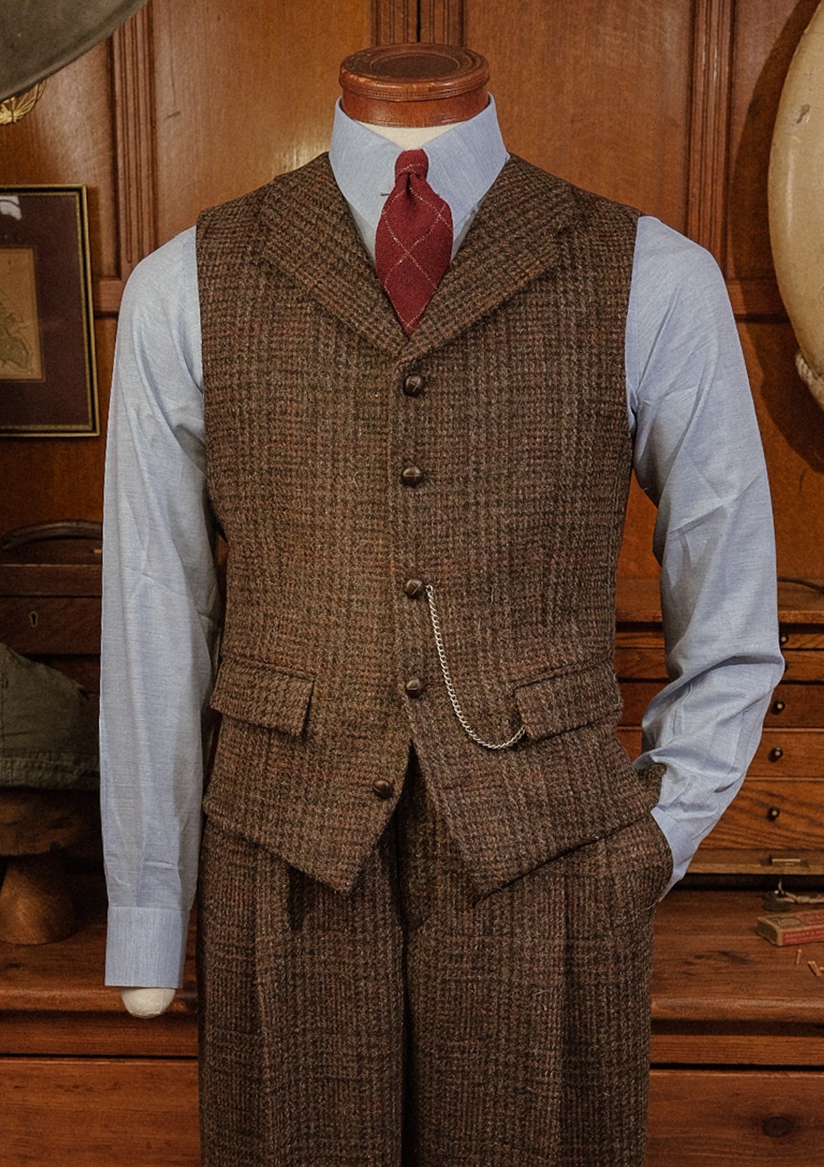 Woodrow Tweed Waistcoat - Dark Prince Of Wales