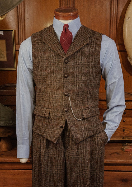 Woodrow Tweed Waistcoat - Dark Prince Of Wales