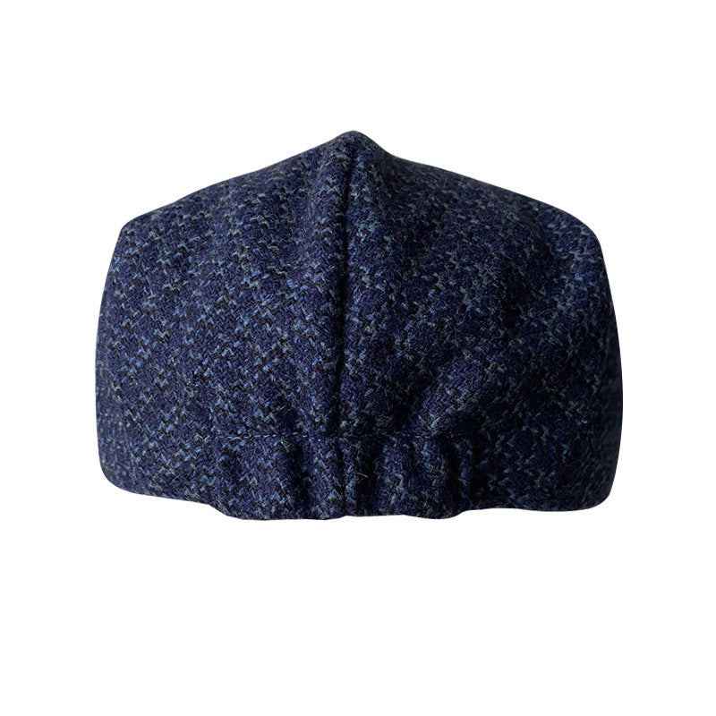 THE PEAKED Marl Flat Hat Barbour-Harris Tweed