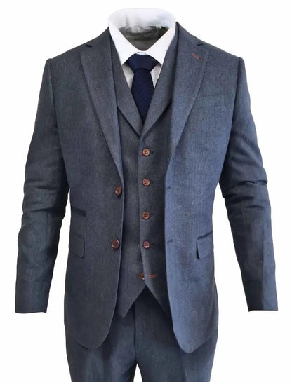 Navy Gentleman’s Three-Piece Suit – Tailored Classic Wedding Collection