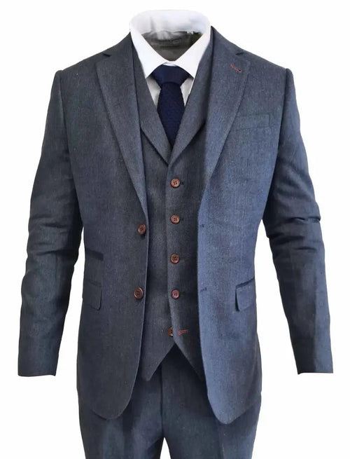 Navy Gentleman’s Three-Piece Suit – Tailored Classic Wedding Collection