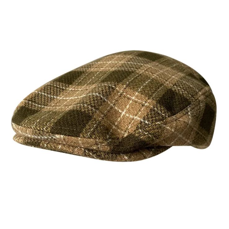 La casquette plate en tweed Oxford-Harris à visière